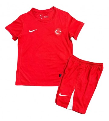Lacne Dětský Futbalové dres Turecko ME 2024 Krátky Rukáv - Preč (+ trenírky)
